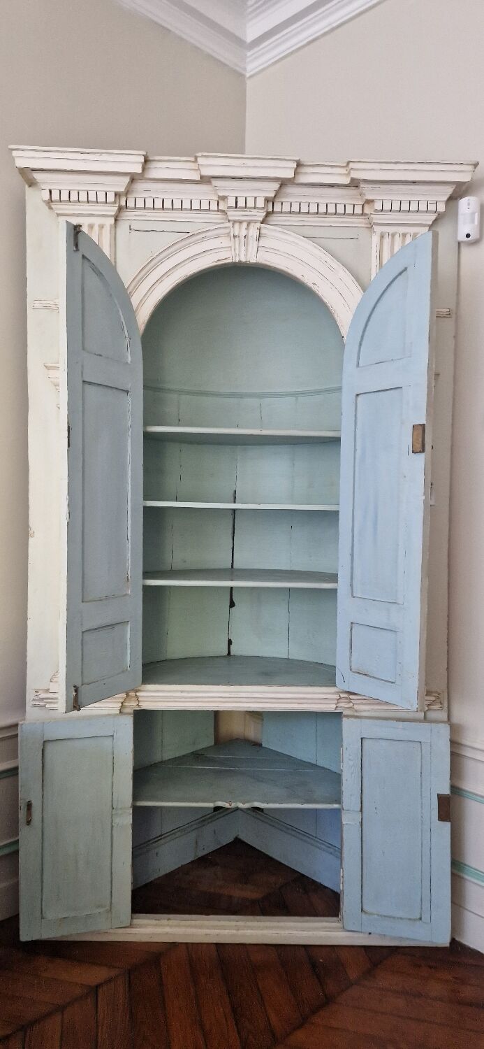 19th-century corner furniture, Louis XIV style.