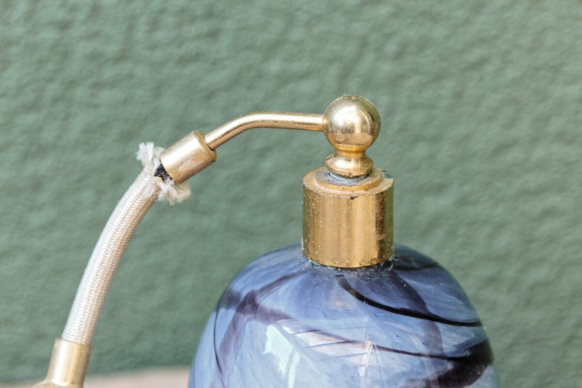 Set of 5 old glass perfume sprays