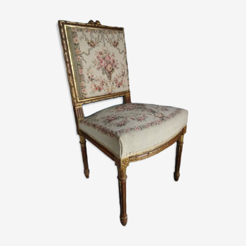 Chaise Louis XVI bois doré