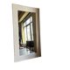 White wooden mirror 245 x 125 cm