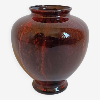 Carmine red blown glass vase 1950s