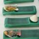 12 portes couteaux en céramique poisson crustacés vintage