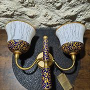New double wall light (Le Porcellane Florence) Porcelain & Gold