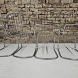 Round table and 4 chairs set, 1970
