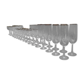 Large service 36 pieces of crystal