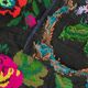 Handwoven Romanian rug with colorful bohemian floral design 294x146cm
