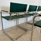 Set of 6 tubular chairs Bauhaus style design 80s/90s green