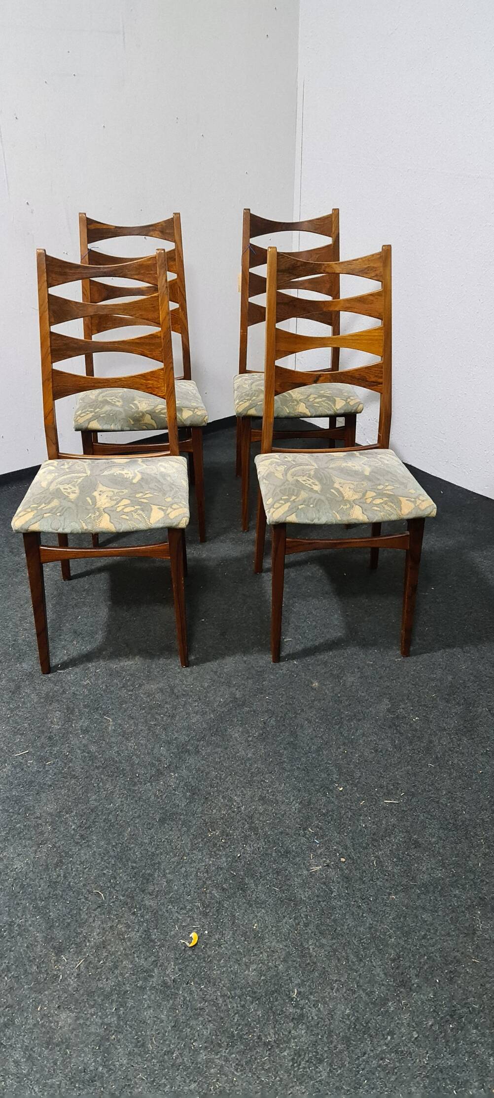 Vintage set of four rosewood dining chairs