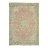 Handmade oriental contemporary 1980s 293 cm x 416 cm beige wool carpet