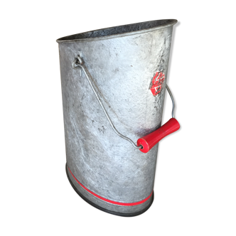 Ancient zinc coal bucket