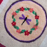 Tapis contemporain ora hooked en laine (99cm x 102cm), édition unique