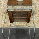 60s 70s steel suede vintage chair Giovanni Carini Planula Libellula