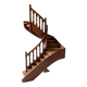 Model of an old wooden staircase, craftsmanship work.