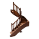 Model of an old wooden staircase, craftsmanship work.