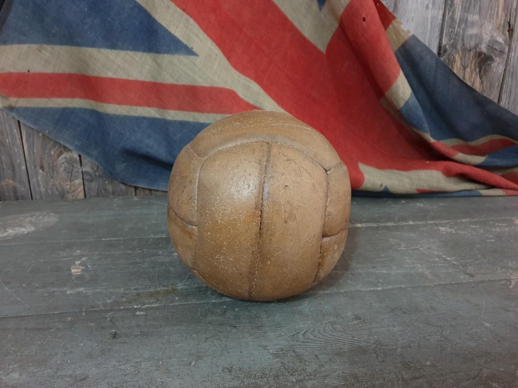 Vintage leather soccer ball