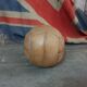 Vintage leather soccer ball