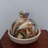 Butter bell in marbled ceramic