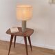 Lampe Grès et jute tissée
