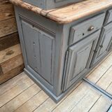 Oak vessel with grey patina