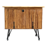 Vintage rattan bar buffet