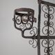 Spanish Wrought Iron Fireplace Screen Candelabra, Arts and Crafts, 1880s