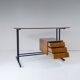 Mid- Century Modern Writing Desk, Brass and Metal, Italy 1960s