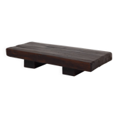 Rustic coffee table in solid oak, Wabi Sabi, France, 1950s