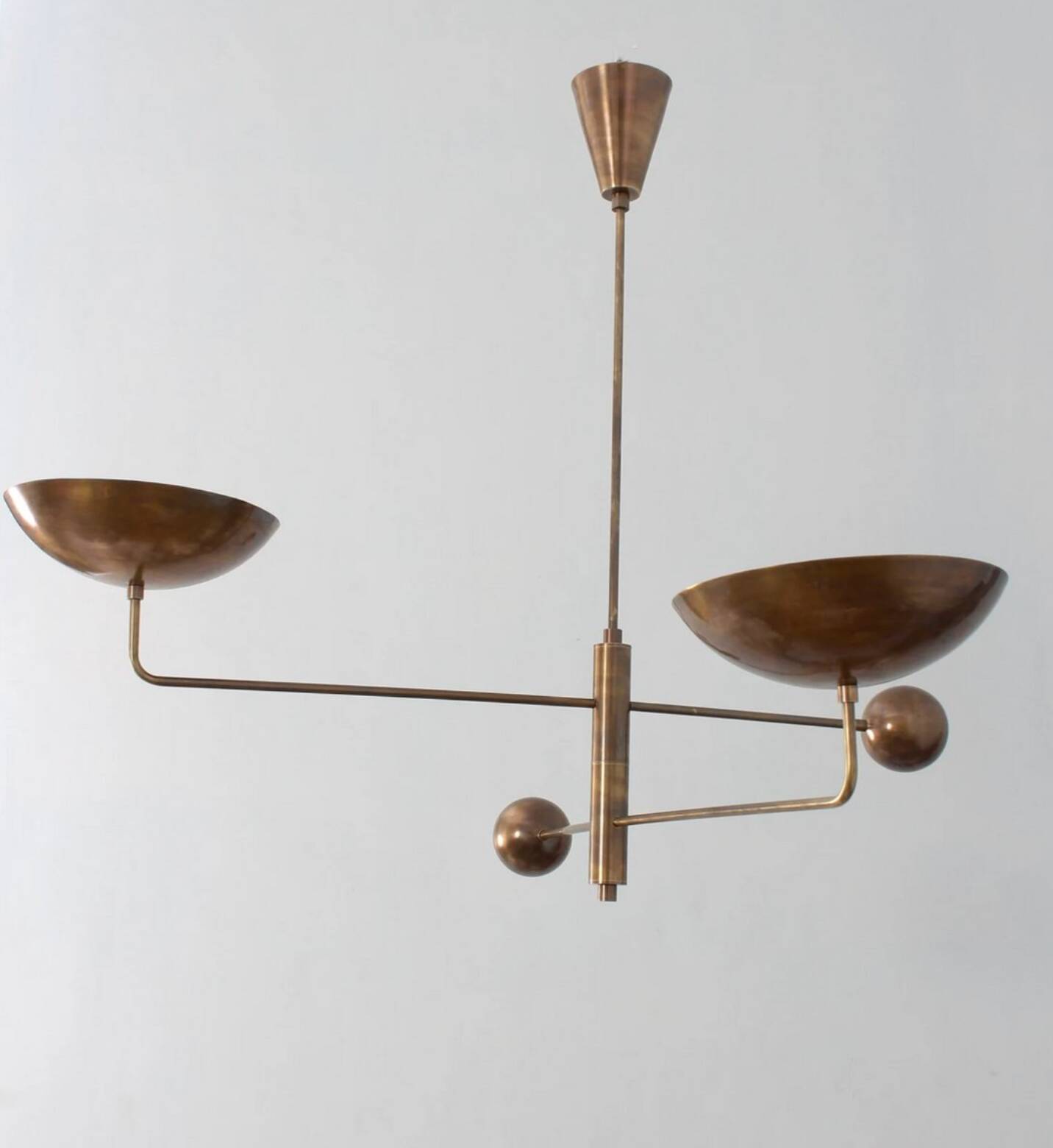 Lampe en laiton vintage, 1960