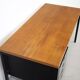 Bureau hollandais en teck et acier noir des années 1960