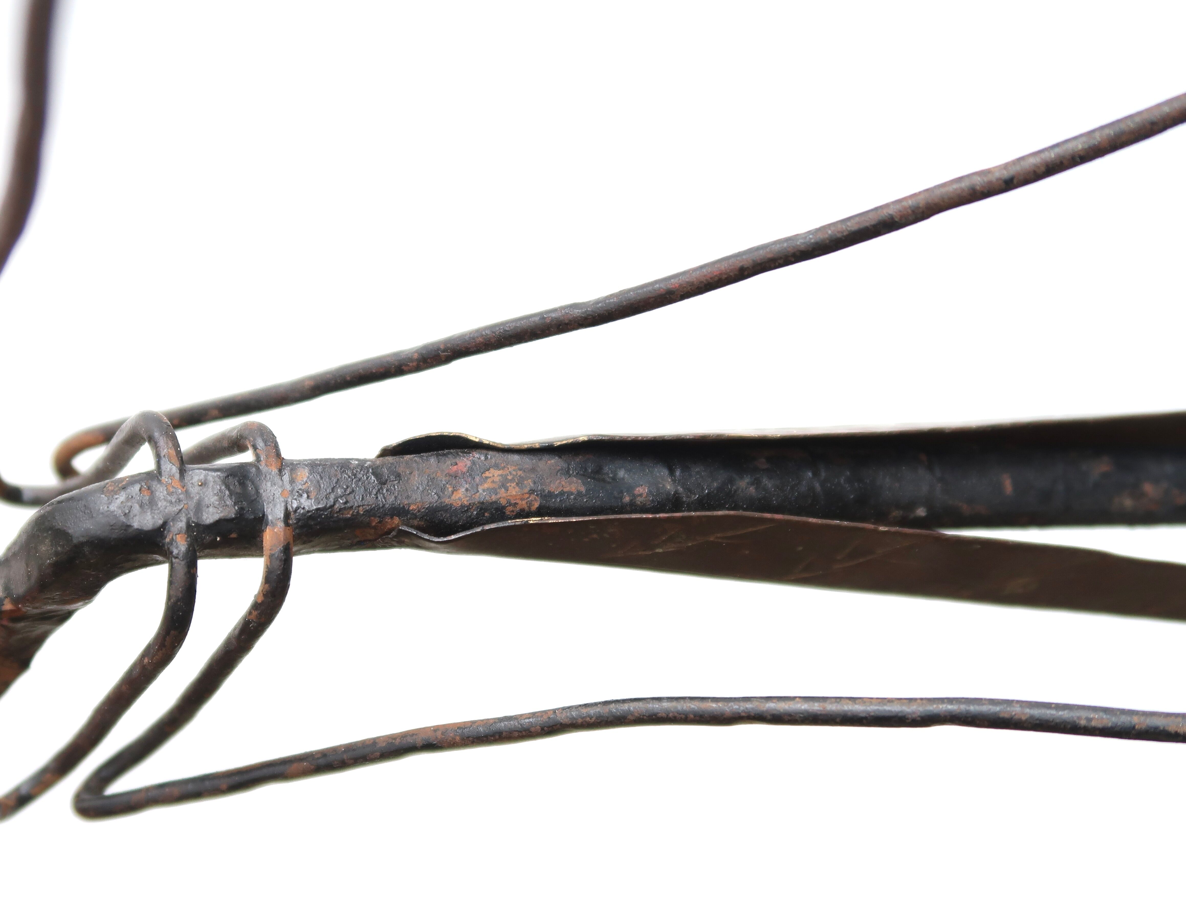 Sculpture of a religious mantis in wrought iron, 50s
