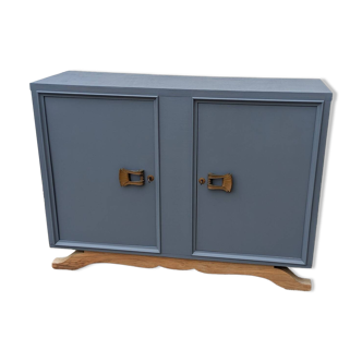 Buffet peint en bleu-gris