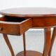 Late 20th Century Classical Style Round Side Table / Sewing Table