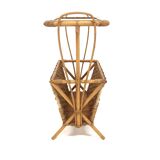 Scandinavian rattan magazine rack, Sweden, 1950