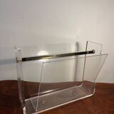 Plexiglas magazine rack by David Lange