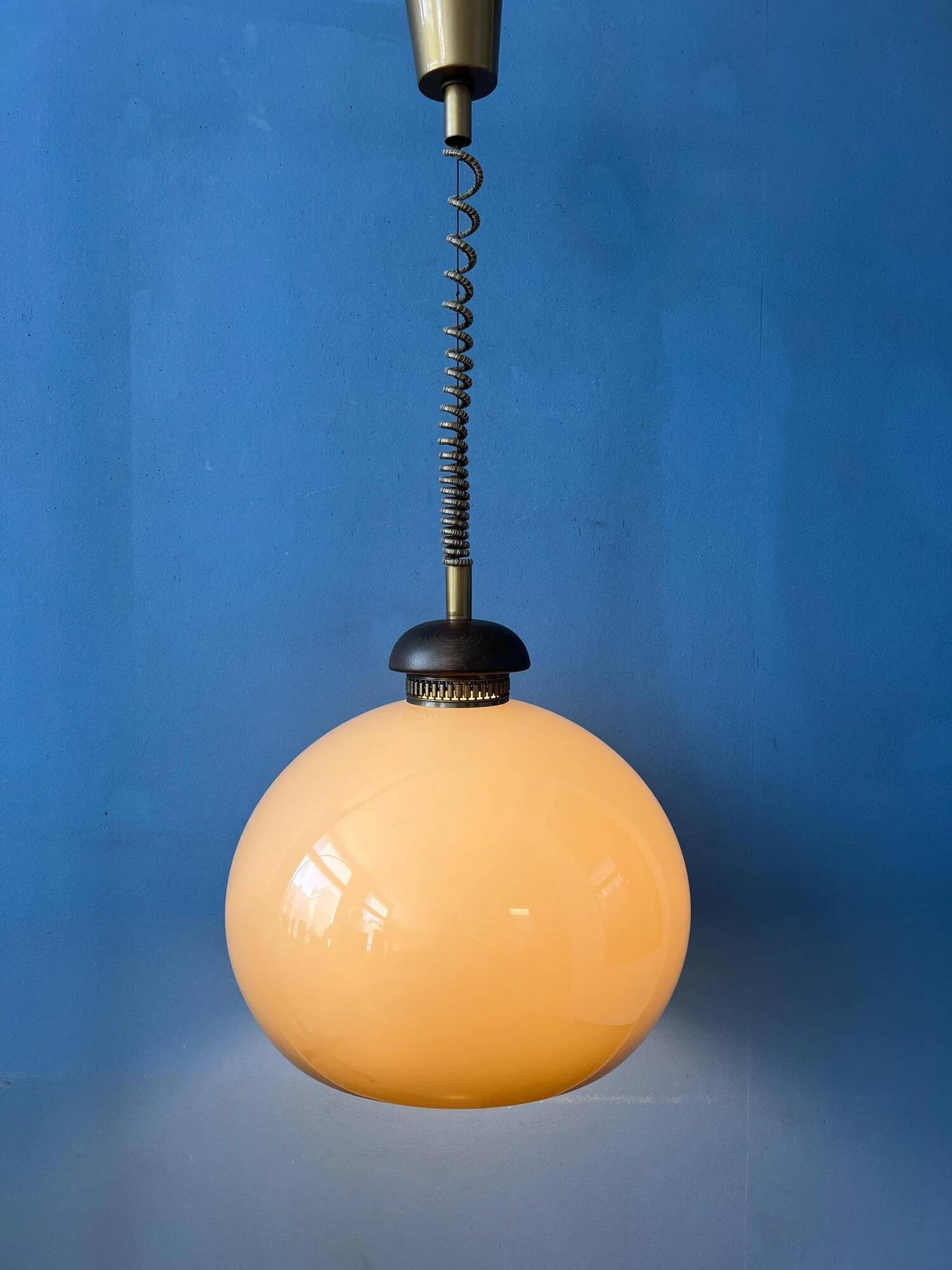 Vintage space age mushroom pendant lamp