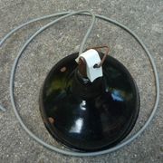 Suspension lampshade lacquered metal industrial style, retro 1950s