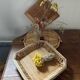 Lot de 3 plateaux osier et bambou.