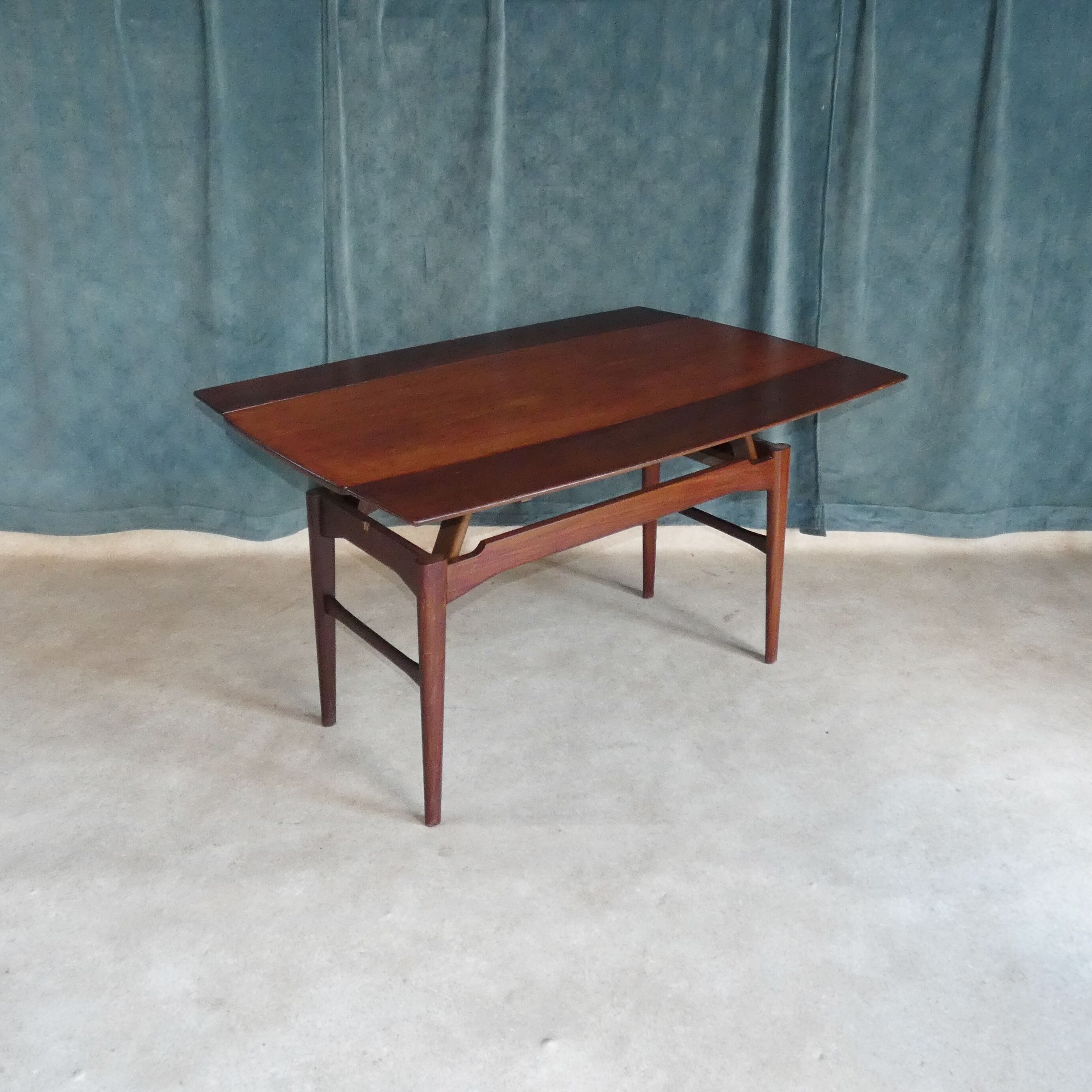 Scandinavian teak coffee table monte and drop, denmark 1960