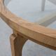 Table moderne en bois de cèdre et verre, Italie fin du 20e siècle