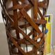 Vintage bamboo rattan floor lamp