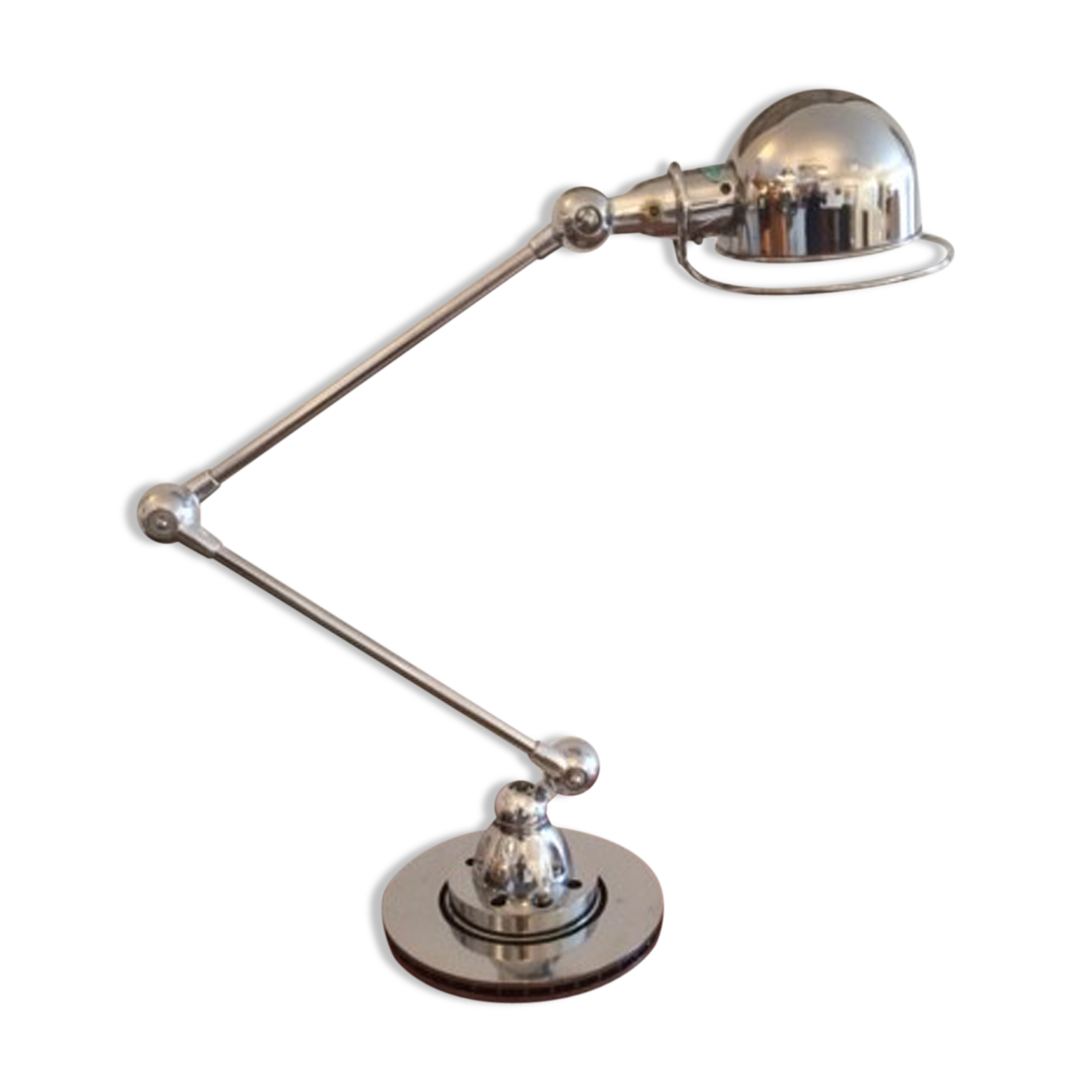 LampJieldé 2 arm polished mirror Jean-Louis Domecq 1950