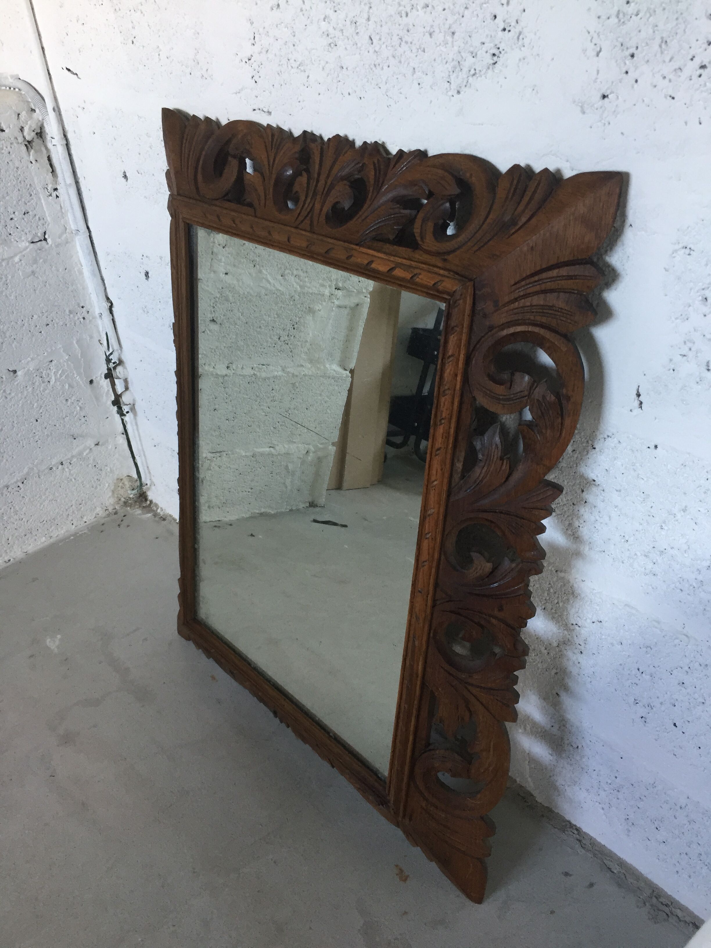 Vintage wooden mirror