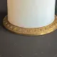 Lampe XIXe en opaline blanche et métal doré