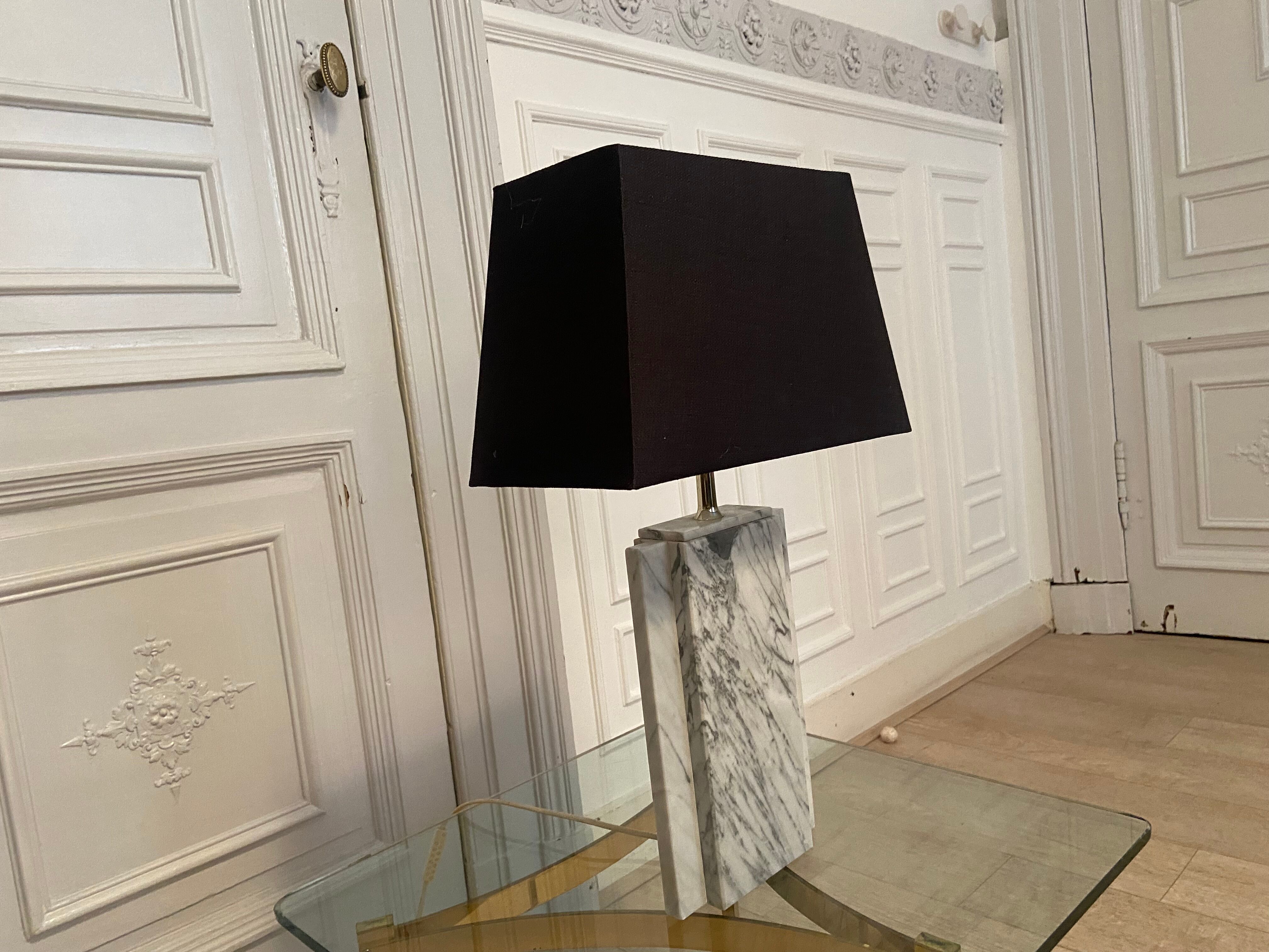 Marble bedside lamp, 1980s