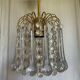 Murano glass and gold metal pendant light