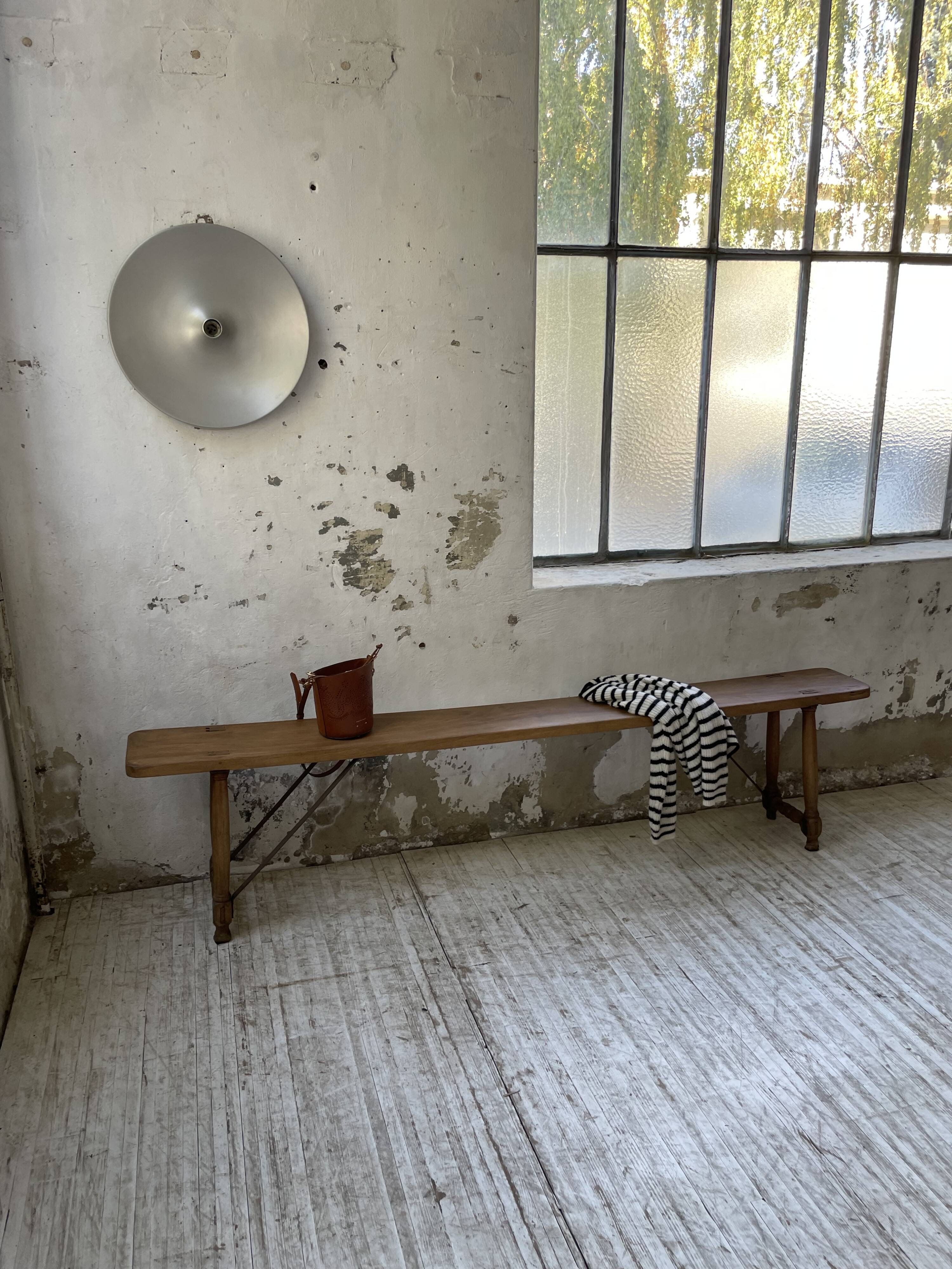 Banc chêne XXL XIXème 280cm