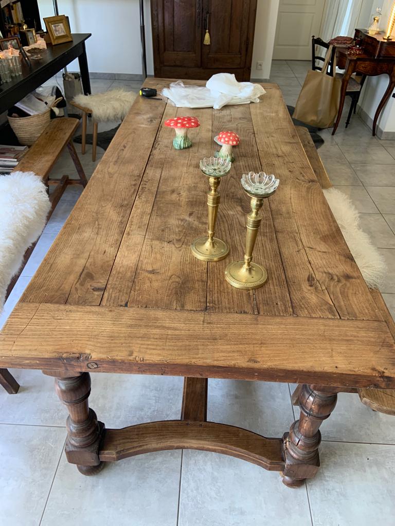 Castle, farm, convent kitchen table