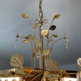 Crystal grapevine waterfall chandelier from the 70s