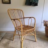 Vintage rattan armchair