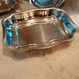 Set of vintage stainless steel mini dishes.